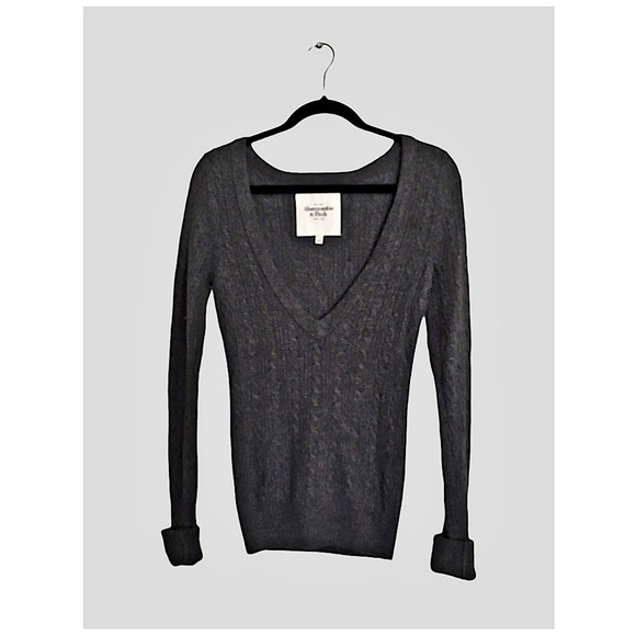 Abercrombie & Fitch Sweaters - ABERCROMBIE | MOHAIR CABLE KNIT SWEATER